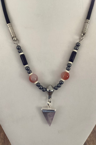 Triangle Crystal Beaded Necklace