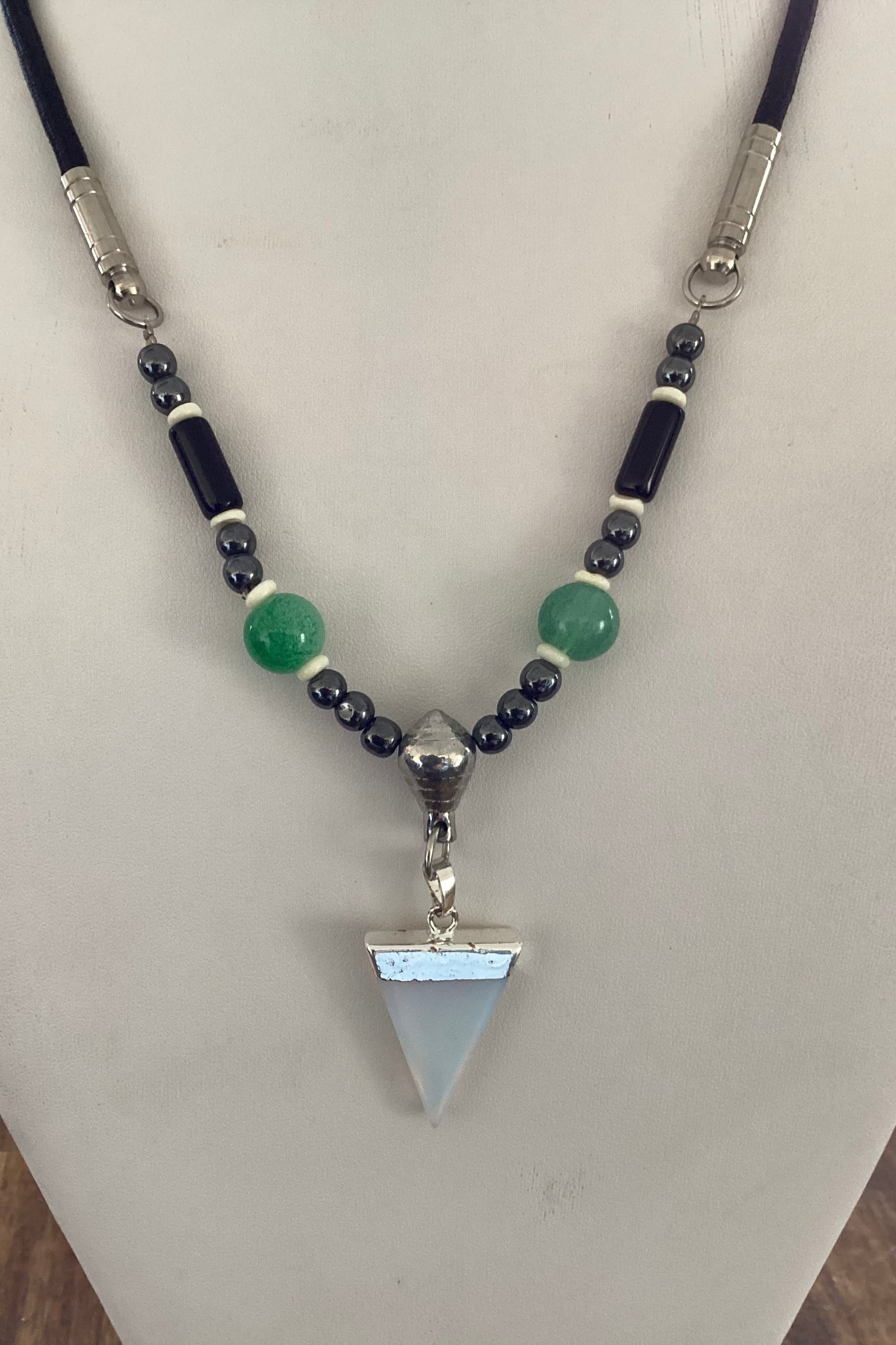 Triangle Crystal Beaded Necklace