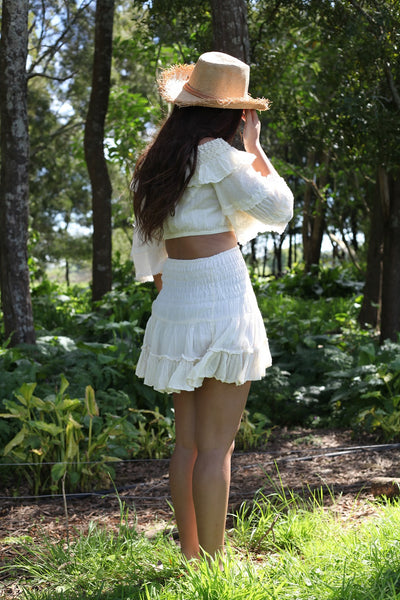 Layered Cotton Mini Skirt