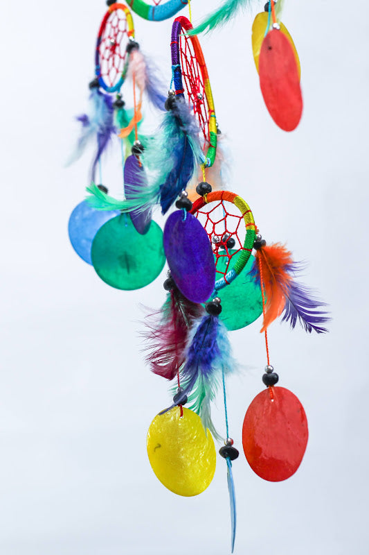 Medium Rainbow Shell Dreamcatcher