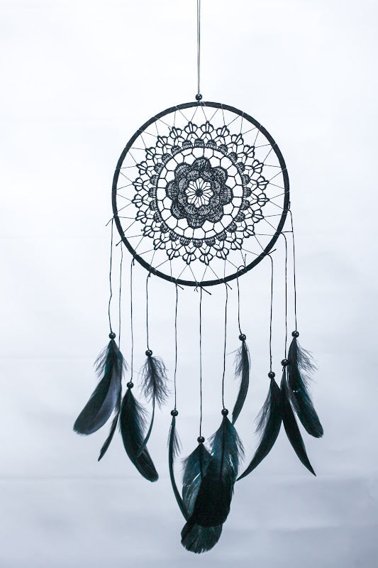 Large Lace & Feathers Dreamcatcher