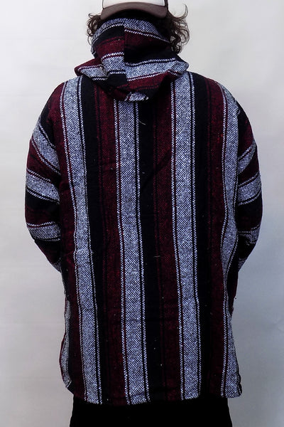 Baja Hoodie - Maroon Stripe