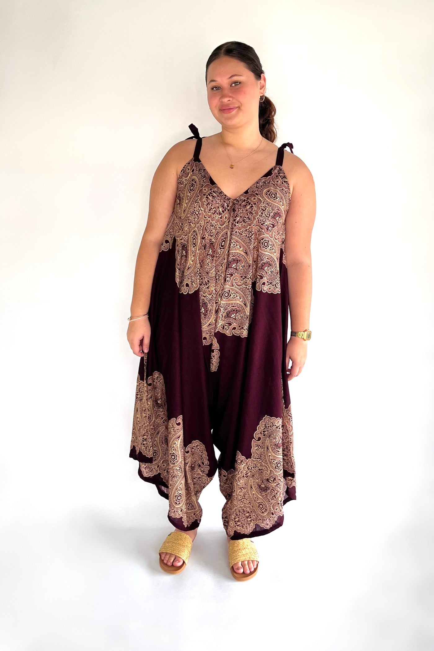 Mandala Tie-Up Jumpsuit