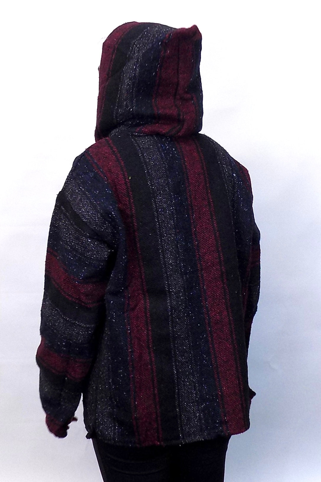 Baja Hoodie -Black Maroon