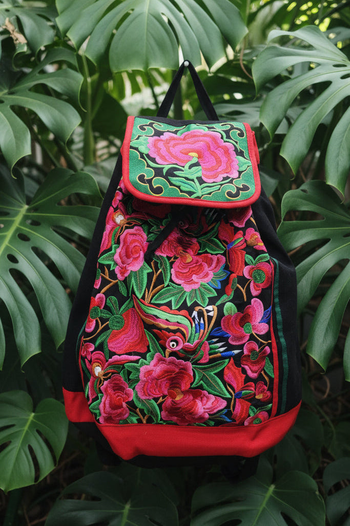Large Embroidered Backpack