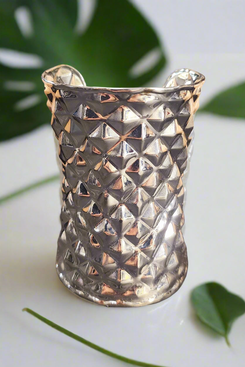 Boho Cuff Bracelet - Silvertone