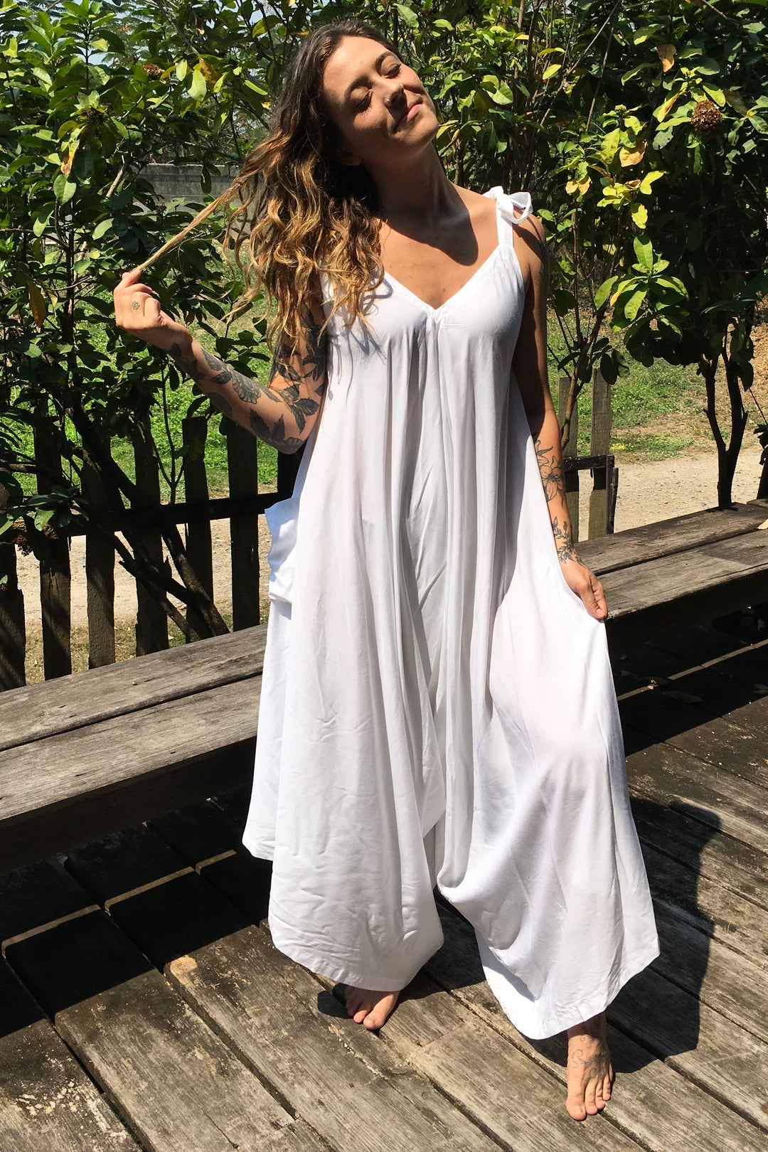 white christmas dresses Elm Cotton Dresses NZ | Mimi Midi Dress Gathered Waist main image 0
