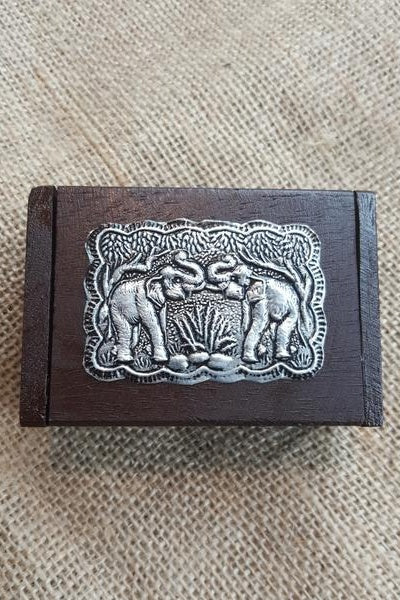 Handmade Wooden Boxes with Elephant Design