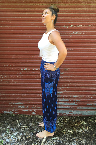 Feather Paisley Genie Pants