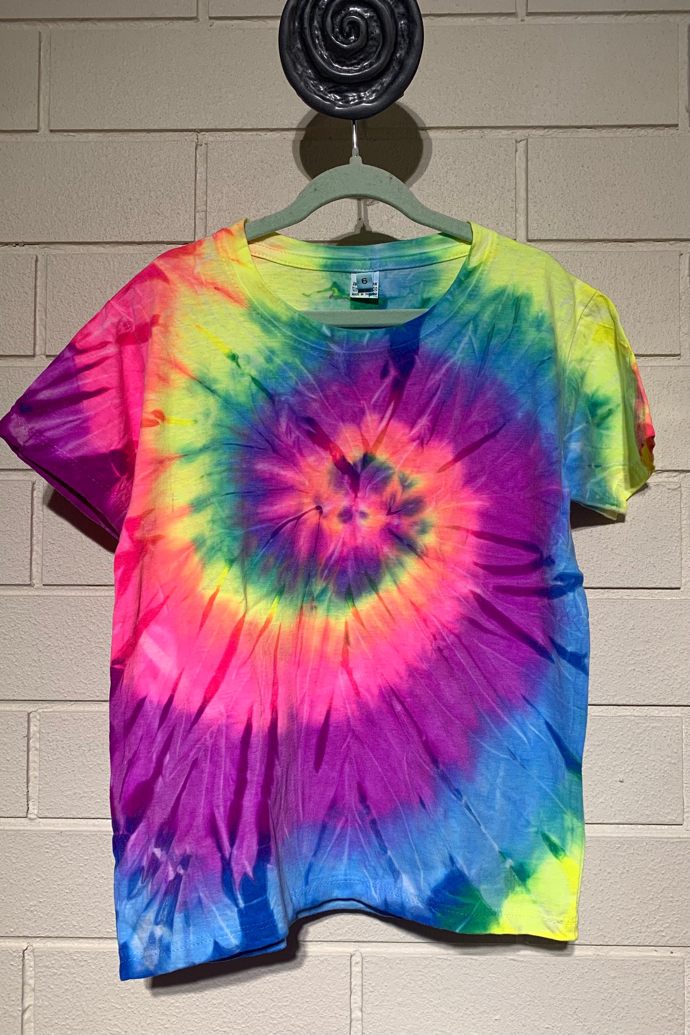 thumbnail image 2 of Kids Neon Tie Dye T-Shirts - Hippie Style Tees For Boys & Girls Ages 6-16 Years 2 of 13