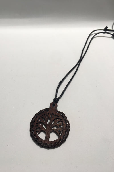 Wood Tree of Life Necklace