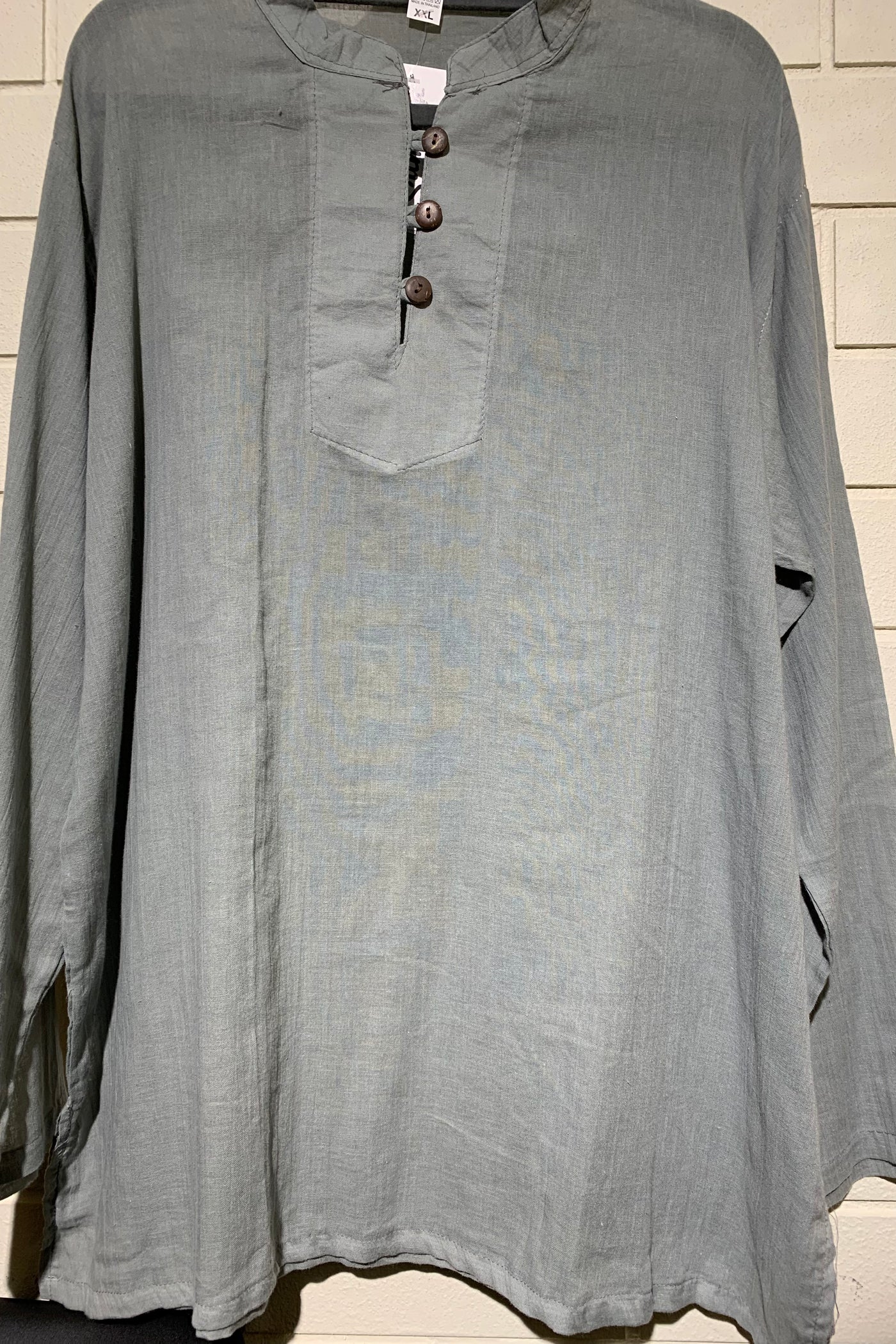 100%  Cotton Shirts - Chinese Collar - Long Sleeve