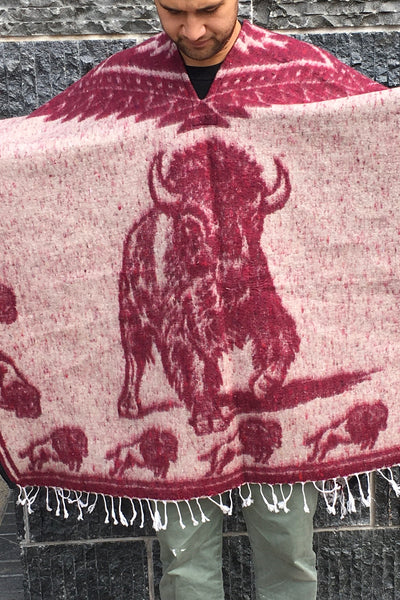 Mexican Blanket Poncho - Buffalo