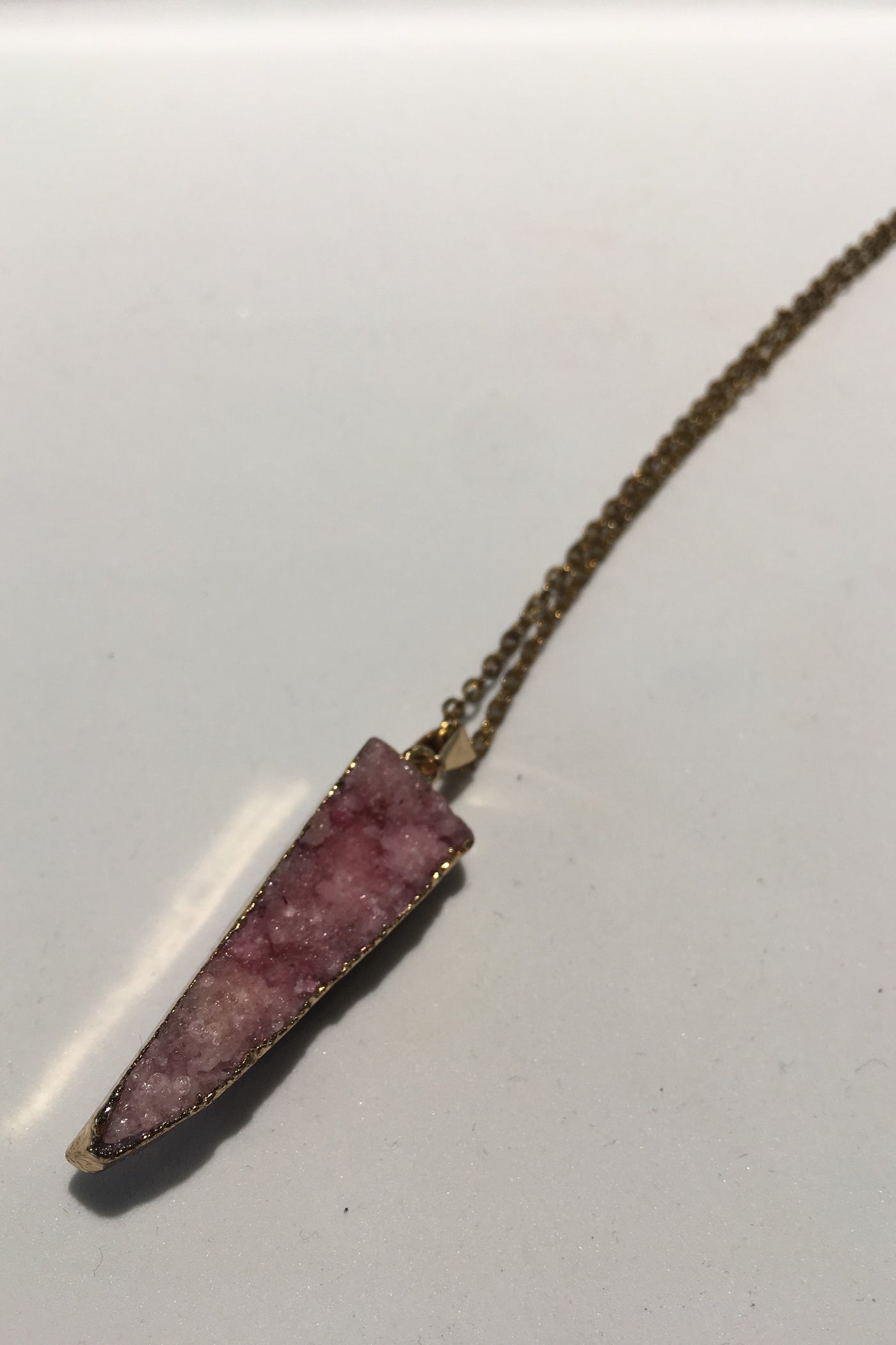 Druzy Quartz Crystal Necklace
