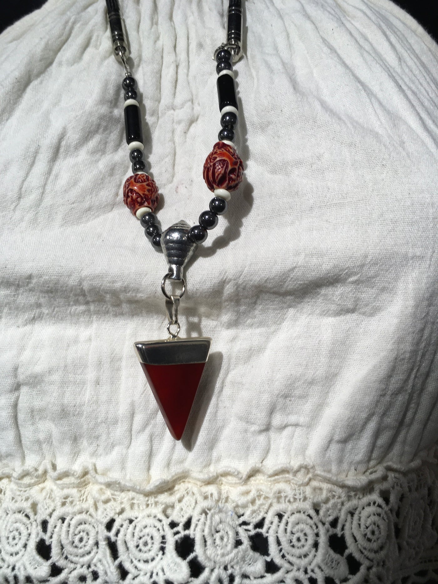 Triangle Crystal Beaded Necklace