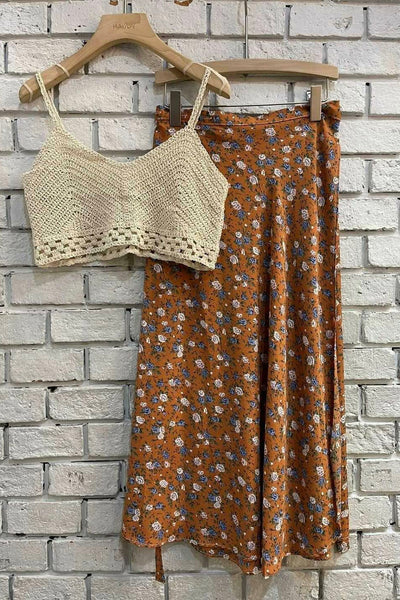 Breeze Floral Wrap Skirt