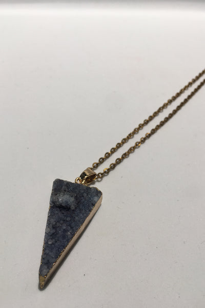 Druzy Quartz Crystal Necklace