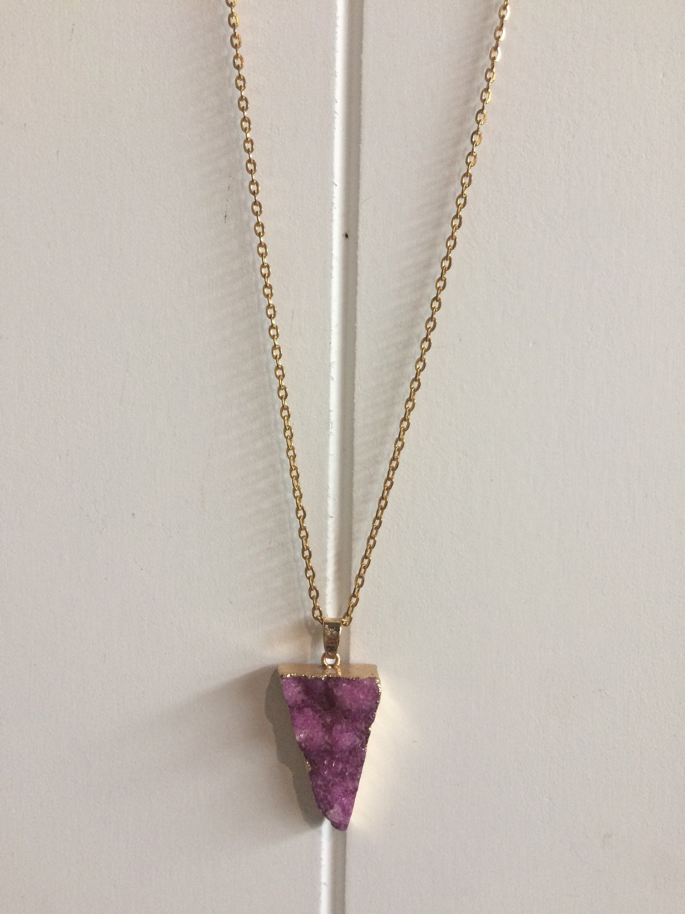 Necklace - Druzy Quartz Crystal Necklace