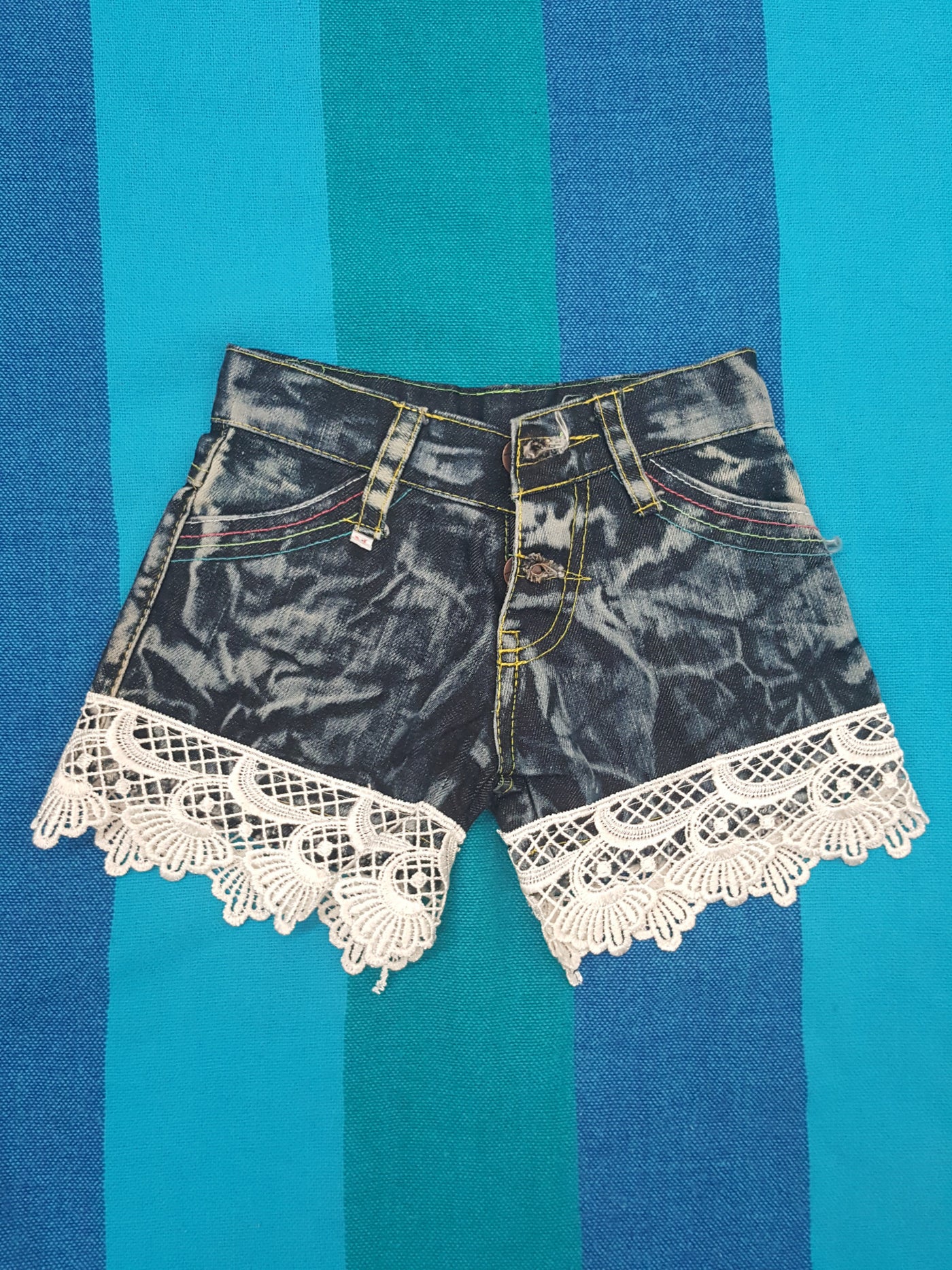 Shorts - Girls Denim Lace Shorts